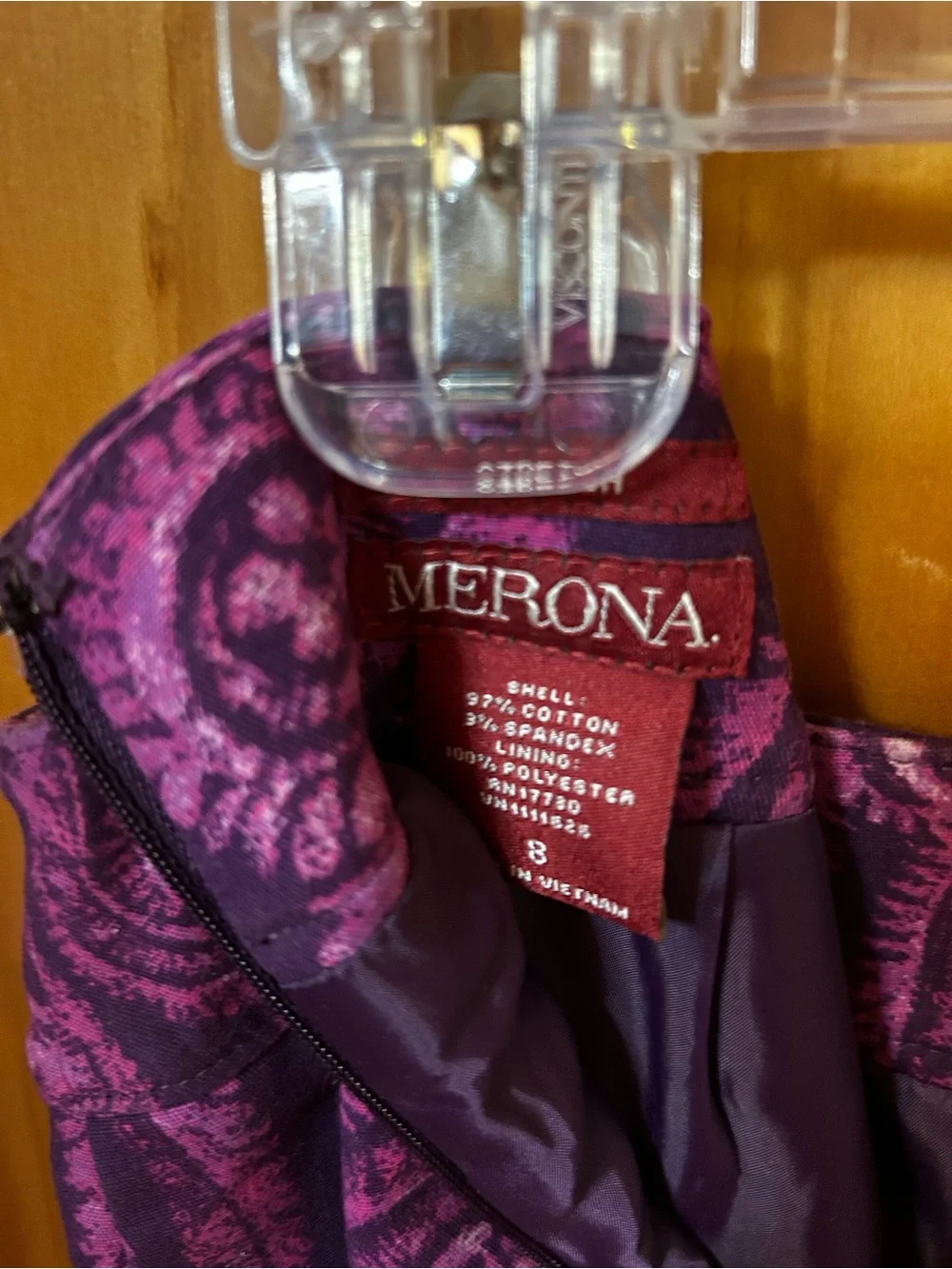 Merona Purple Paisley Pencil Skirt